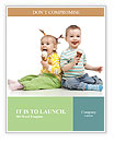 Happy children little girl and boy with ice cream in studio isolated Word Template