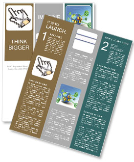 Internet restriction - 3D concept with cursor and chain Newsletter Template