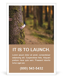 Hugging a tree Ad Template
