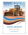 Bulldozer on a building site Ad Template