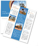 Bulldozer on a building site Newsletter Template