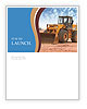Bulldozer on a building site Newsletter Template
