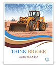 Bulldozer on a building site Poster Template