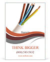 Closeup of a electric cable on a white background Ad Template