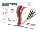 Closeup of a electric cable on a white background Postcard Template
