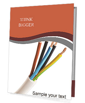 Closeup of a electric cable on a white background Presentation Folder