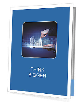 Engineering automation building designing. Construction industry technology Presentation Folder