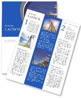 Electric substation in a bright sunny day Newsletter Template
