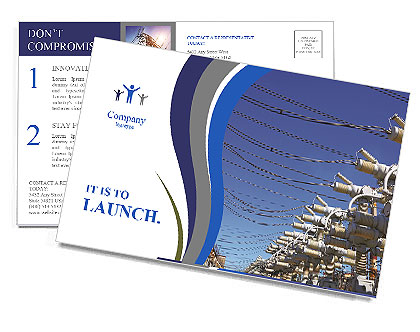 Electric substation in a bright sunny day Postcard Template