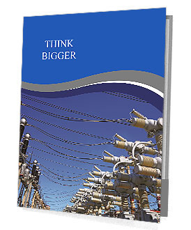 Electric substation in a bright sunny day Presentation Folder