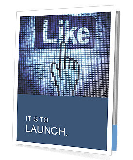 Screen with Like button and hand-shaped cursor, 3d render Presentation Folder