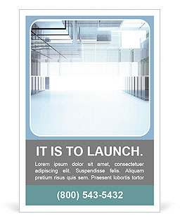 Abstract interior of glass blocks Ad Template