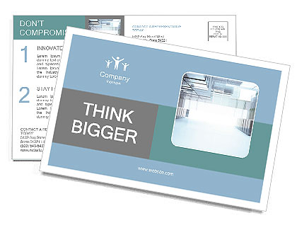 Abstract interior of glass blocks Postcard Template