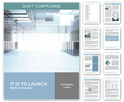 Abstract interior of glass blocks Word Template