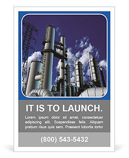 Factory on a background of the sky Ad Template