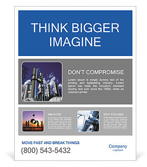 Factory on a background of the sky Poster Template