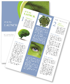 Face with leaf texture Newsletter Template