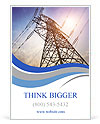 High voltage post.High-voltage tower sky background. Ad Template
