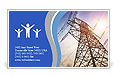 High voltage post.High-voltage tower sky background. Business Card Template