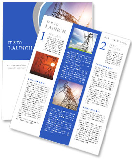 High voltage post.High-voltage tower sky background. Newsletter Template