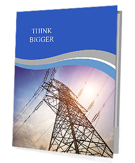 High voltage post.High-voltage tower sky background. Presentation Folder
