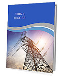 High voltage post.High-voltage tower sky background. Presentation Folder
