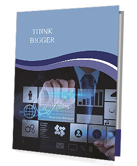 Businessman hand working with new modern computer and business strategy as concept Presentation Folder