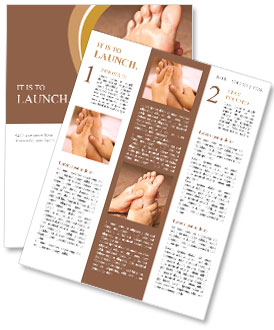 Reflexology foot massage, spa foot treatment,Thailand Newsletter Template