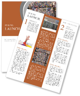 Compacted recyclable plastic waste at a recycling plant. Newsletter Template