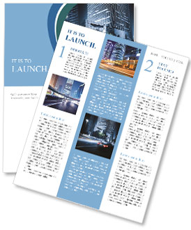 The light trails on the modern building background in shanghai china. Newsletter Template