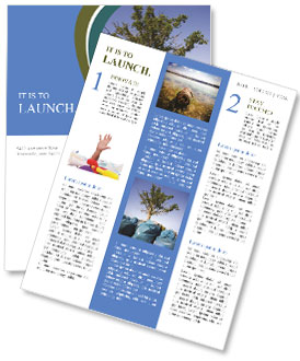 Tree growing from the garbage Newsletter Template