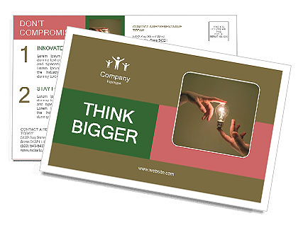 Human energy Postcard Template