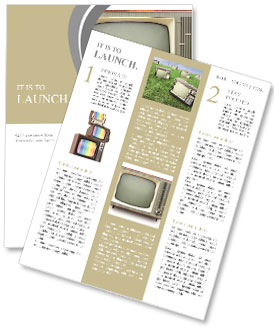 Aparelho de televisão do vintage isolado. O trajeto de grampeamento incluído. Boletins informativo