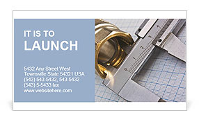 Water inlet valve on a background of graph paper Business Card Template