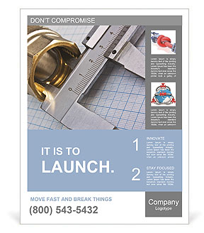 Water inlet valve on a background of graph paper Poster Template