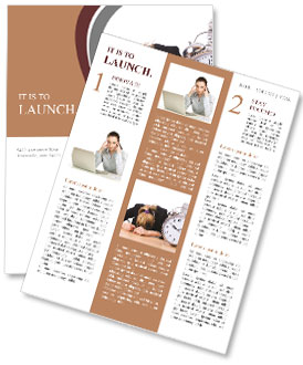 Femme d'affaires avec le géant réveil Newsletter