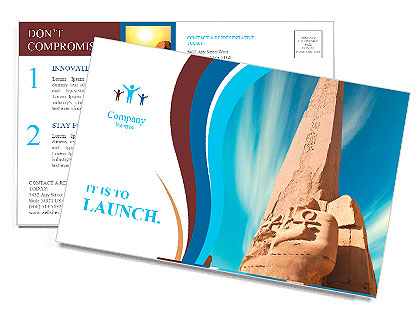 Karnak Temple Complex in Luxor Postcard Template