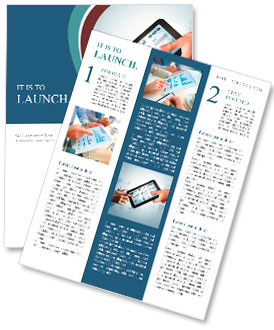 Modern datateknik i företag illustration med trådlös enhet Nyhetssändning