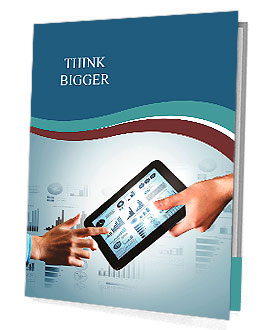 Modern computer technology in business illustration with wireless device Presentation Folder