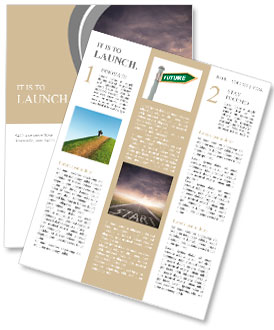 Concept of start straight for business Newsletter Template