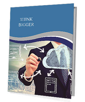 Cloud computing, technology connectivity concept Presentation Folder