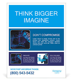 Businessman hand working with new modern computer and business strategy as concept Poster Template