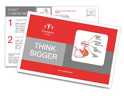 Diagram of stress consequences Postcard Template