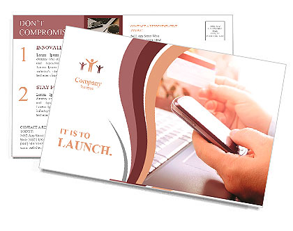 Online market Postcard Template