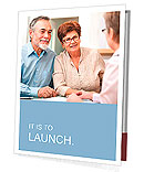 Senior couple discussing financial plan with consultant Presentation Folder