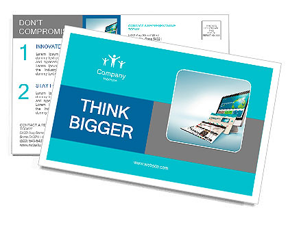 Web design concept Postcard Template