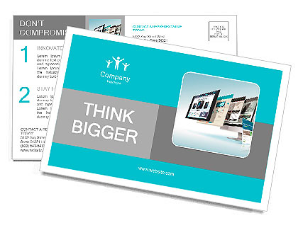 Web design concept Postcard Template