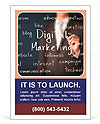 Business man writing digital marketing concept Ad Template