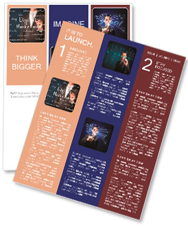 Business man writing digital marketing concept Newsletter Template