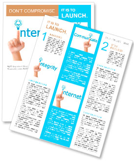 Hand and word internet - business concept Newsletter Template